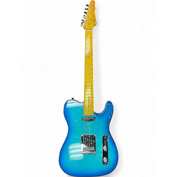 Used Leo Jaymez TELE-STYLE Blue Burst Solid Body Electric Guitar