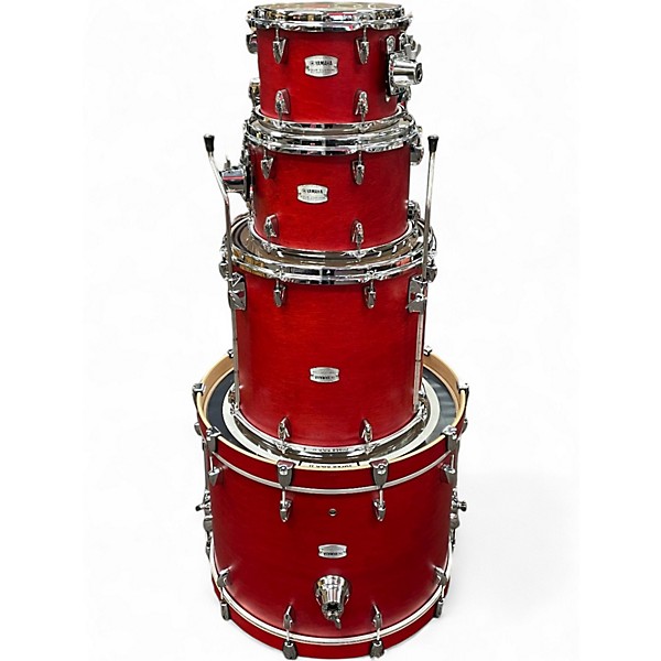 Used Yamaha 4 Piece Tour Custom Candy Apple Satin Drum Kit