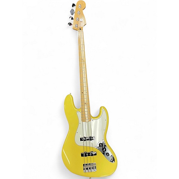 Used Fender Player Jazz Bass Yellow Electric Bass Guitar