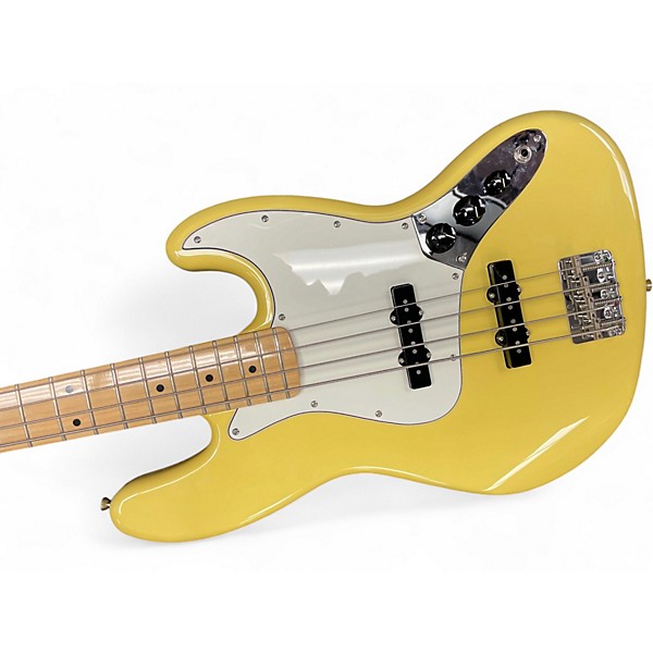 Used Fender Player Jazz Bass Yellow Electric Bass Guitar