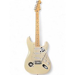 Used 2002 Fender Standard Stratocaster Olympic White Solid Body Electric Guitar