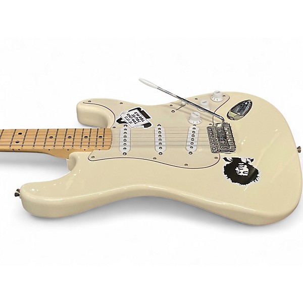 Used 2002 Fender Standard Stratocaster Olympic White Solid Body Electric Guitar