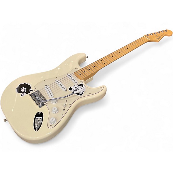 Used 2002 Fender Standard Stratocaster Olympic White Solid Body Electric Guitar