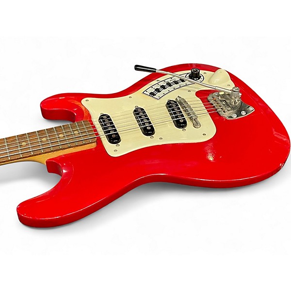 Vintage 1960s Hagstrom F-300 Futura III Red Solid Body Electric Guitar