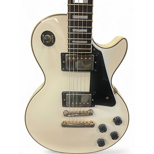 Used Epiphone Les Paul Custom Pro Pearl White Solid Body Electric Guitar