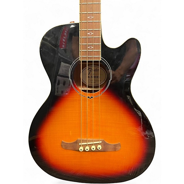 Used Fender FA450CE 3 Tone Sunburst Acoustic Bass Guitar