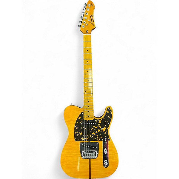 Used Firefly MAD CAT Black and Yellow Solid Body Electric Guitar