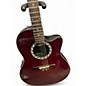 Used Applause AB24-RR Wine Red Acoustic Electric Guitar
