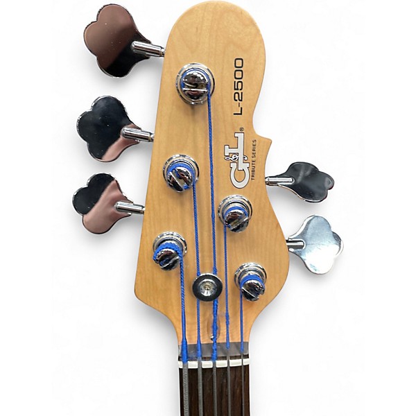 Used G&L Tribute L2500 5 String Natural Electric Bass Guitar