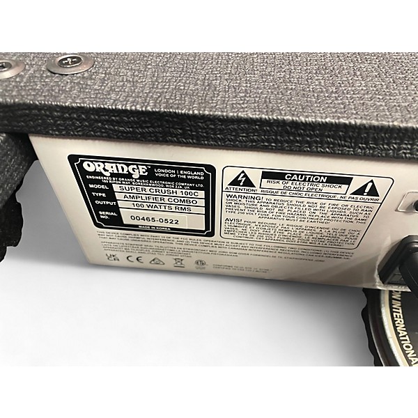 Used Orange Amplifiers Super Crush 100 Guitar Combo Amp
