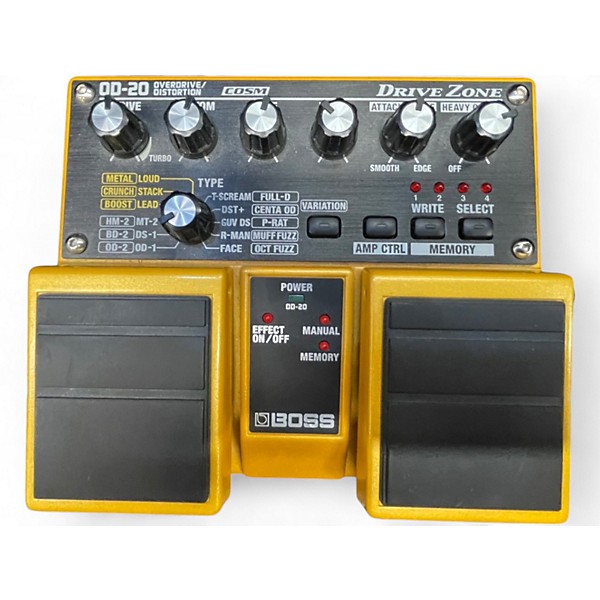 Used BOSS OD20 Overdrive Distortion Effect Pedal