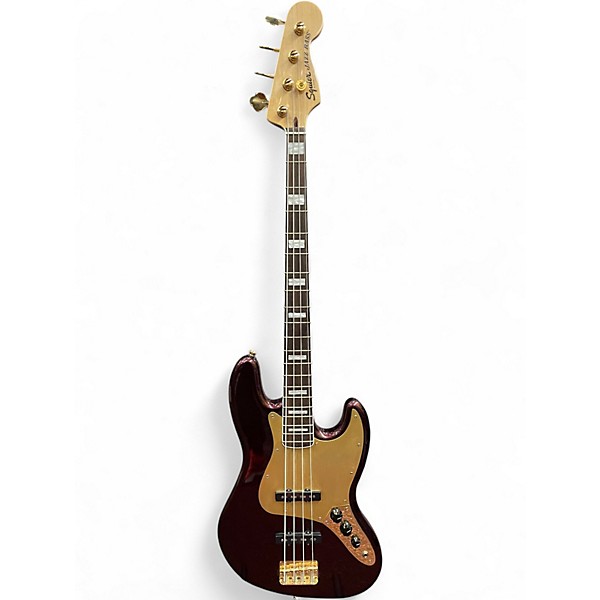 Used Squier Classic Vibe 1960S Jazz Bass Maroon Electric Bass Guitar