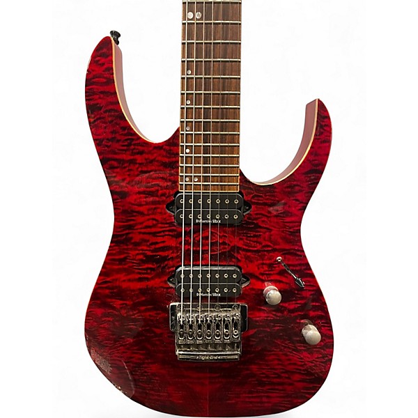 Used Ibanez RG927QMZ Premium 7 String Black Solid Body Electric Guitar