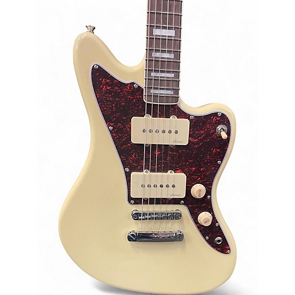 Used Harley Benton JA60 Antique White Solid Body Electric Guitar