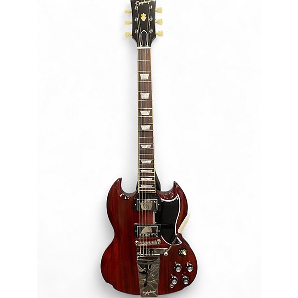 Used Epiphone 1964 SG Standard With Maestro Vibrola Reissue Elect Cherry Red Solid Body Electric Guitar