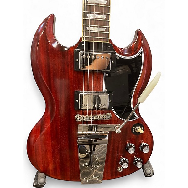 Used Epiphone 1964 SG Standard With Maestro Vibrola Reissue Elect Cherry Red Solid Body Electric Guitar