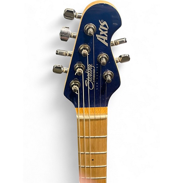 Used Sterling by Music Man Sub AX3 Axis Trans Blue Solid Body Electric Guitar