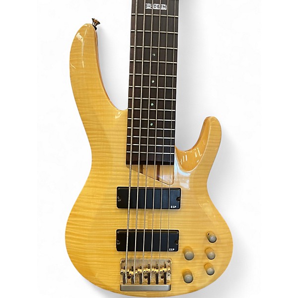 Used ESP LTD B206FM Natural Electric Bass Guitar