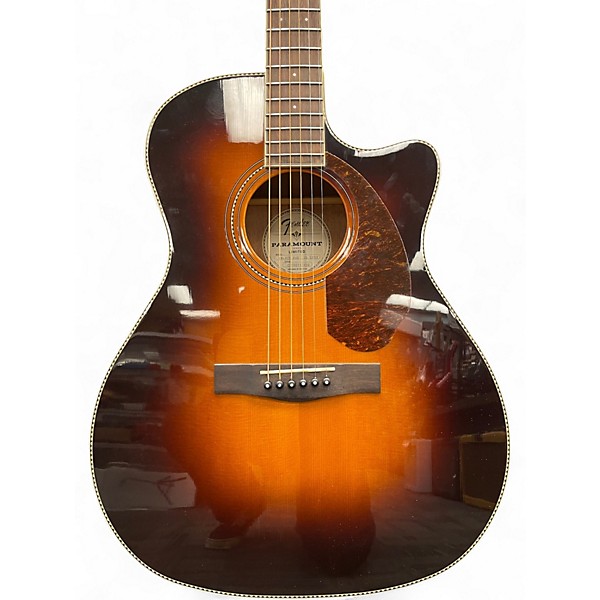 Used Fender PM-4CE Auditorium Limited Vintage Natural Acoustic Electric Guitar