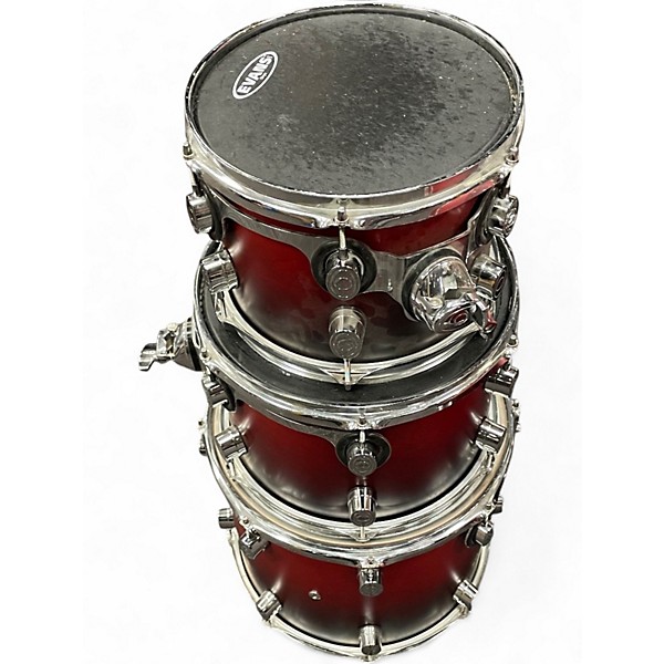 Used PDP by DW 5 Piece FS BIRCH DRUM SET - 5 PIECE  Red to Black Fade Drum Kit