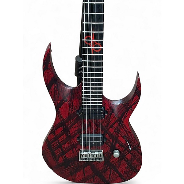 Used Solar Guitars canibalismo Crimson Red Burst Solid Body Electric Guitar