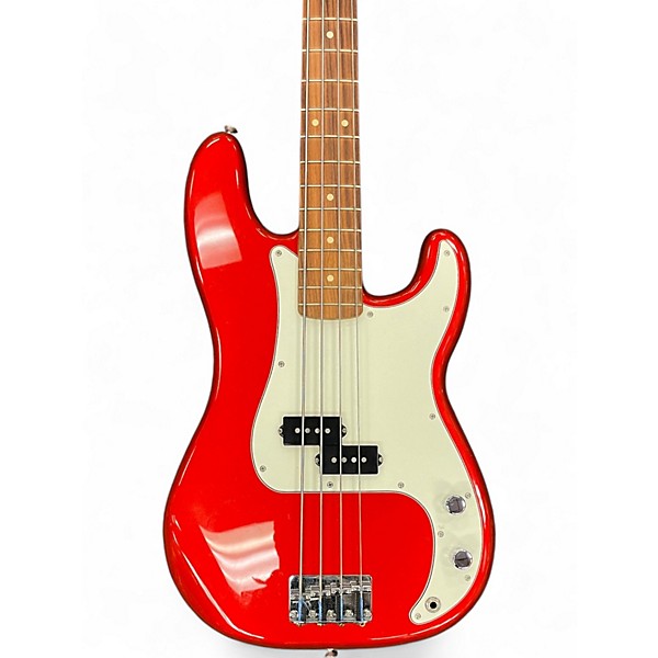 Used Fender Player Precision Bass Candy Apple Red Electric Bass Guitar
