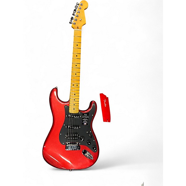 Used 2024 Fender American Ultra II Stratocaster HSS Sinister Red Solid Body Electric Guitar