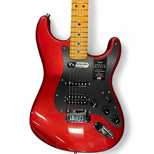 Used 2024 Fender American Ultra II Stratocaster HSS Sinister Red Solid Body Electric Guitar