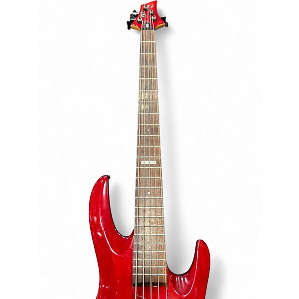 Used ESP LTD B205SM 5 String Red Electric Bass Guitar