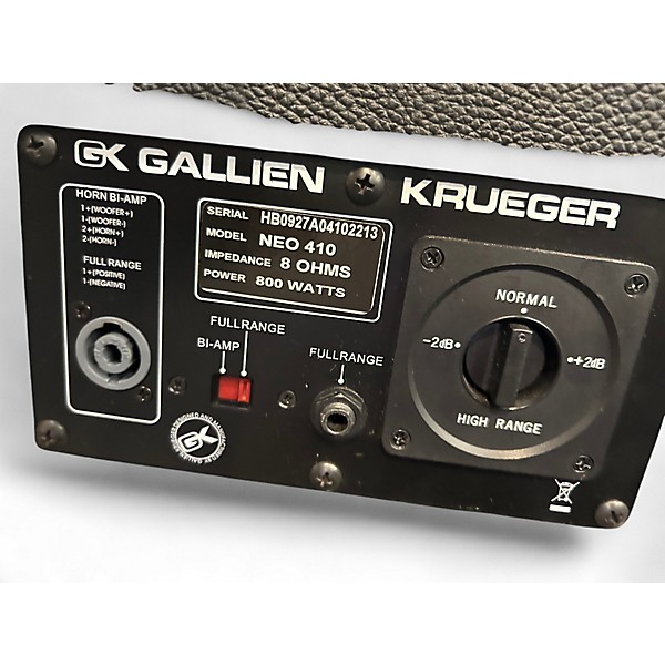 Used Gallien-Krueger Neo 410 800W 8Ohm 4x10 Bass Cabinet