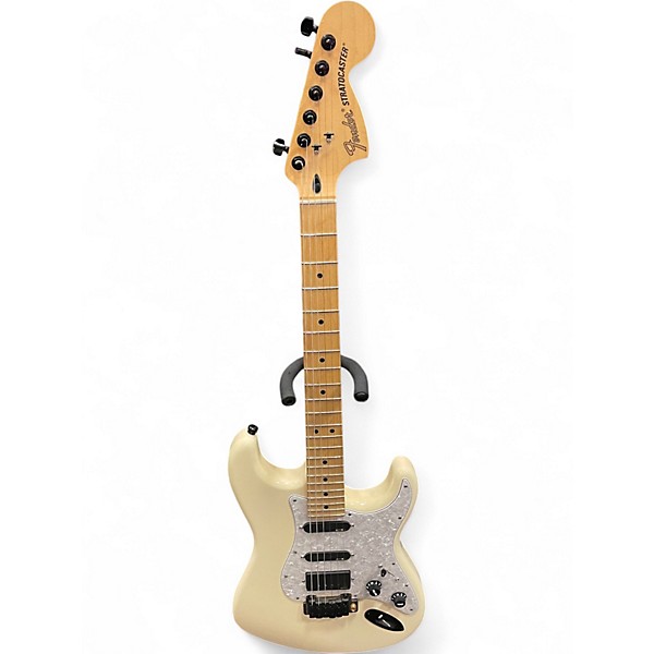 Used Fender Deluxe Roadhouse Stratocaster Olympic White Solid Body Electric Guitar