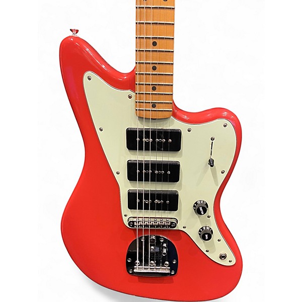 Used Fender Noventa Jazzmaster Fiesta Red Solid Body Electric Guitar