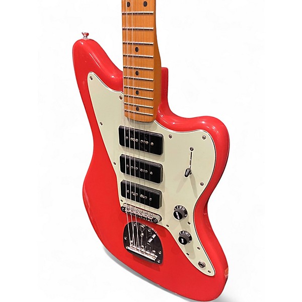 Used Fender Noventa Jazzmaster Fiesta Red Solid Body Electric Guitar