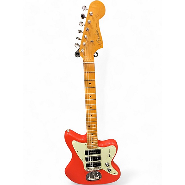 Used Fender Noventa Jazzmaster Fiesta Red Solid Body Electric Guitar
