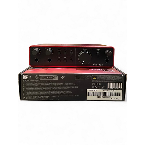 Used Focusrite Scarlett 2i2 Gen 4 Audio Interface