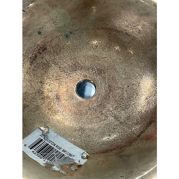 Used Zildjian 20in K Custom Ride Brilliant Cymbal