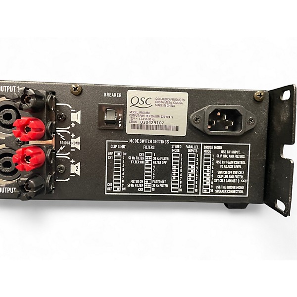 Used QSC RMX850 Power Amp