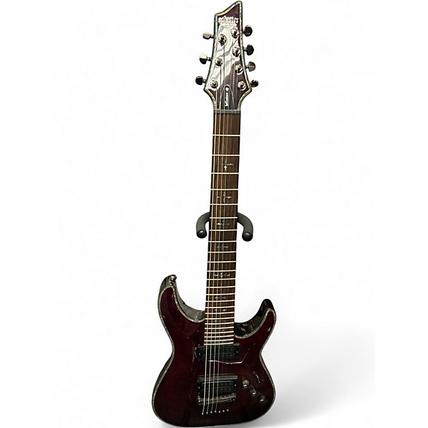 Used Schecter Guitar Research Hellraiser C7 7 String Black Cherry Solid Body Electric Guitar