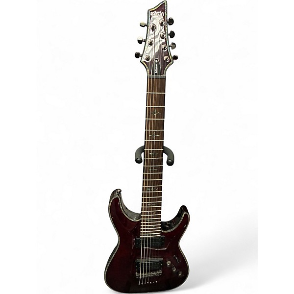 Used Schecter Guitar Research Hellraiser C7 7 String Black Cherry Solid Body Electric Guitar