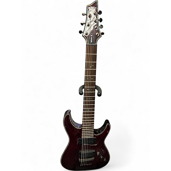 Used Schecter Guitar Research Hellraiser C7 7 String Black Cherry Solid Body Electric Guitar