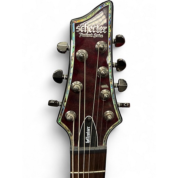 Used Schecter Guitar Research Hellraiser C7 7 String Black Cherry Solid Body Electric Guitar