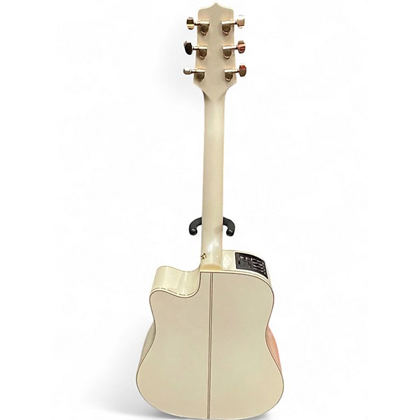 Used Takamine GD37CE Pearl White Acoustic Electric Guitar