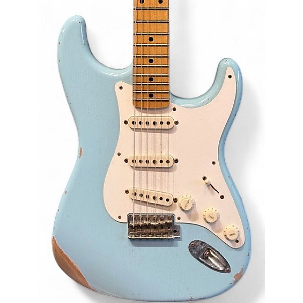 Used 2021 Fender 1957 Relic Stratocaster FADED DAPHNE BLUE Solid Body Electric Guitar