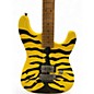 Used Firefly LYNCH TIGER COPY Black and Yellow Solid Body Electric Guitar
