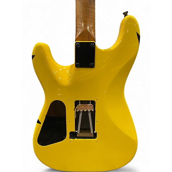 Used Firefly LYNCH TIGER COPY Black and Yellow Solid Body Electric Guitar