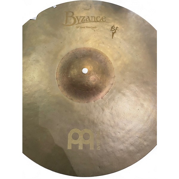 Used MEINL 18in byzance sand thin crash Cymbal