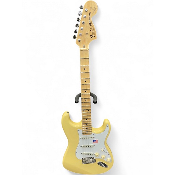 Used Fender Artist Series Yngwie Malmsteen Stratocaster Olympic White Solid Body Electric Guitar