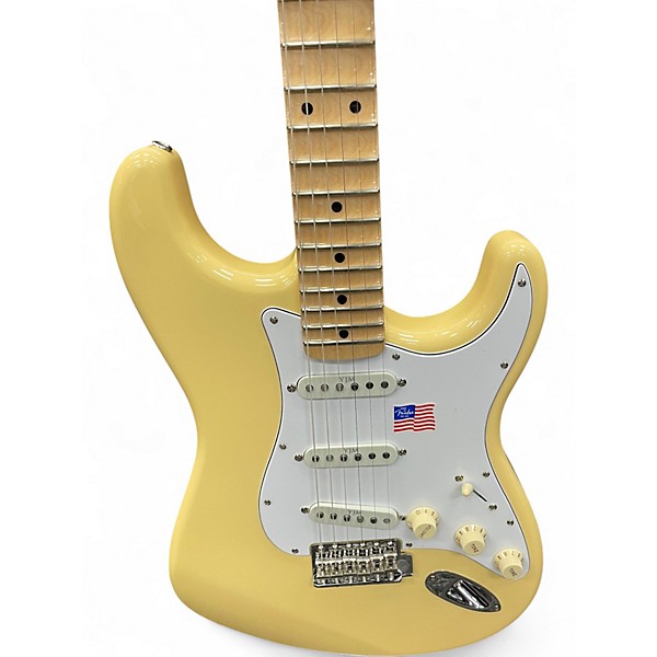 Used Fender Artist Series Yngwie Malmsteen Stratocaster Olympic White Solid Body Electric Guitar