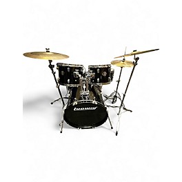 Used Ludwig 5 Piece Accent Black Drum Kit