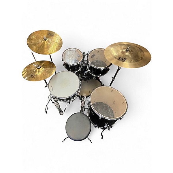 Used Ludwig 5 Piece Accent Black Drum Kit